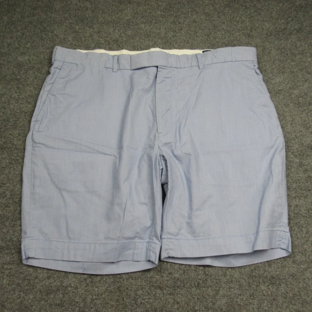 Polo Ralph Lauren Shorts Mens 40x8.5 Blue Stretch Straight Fit Hickory‎ Stripe